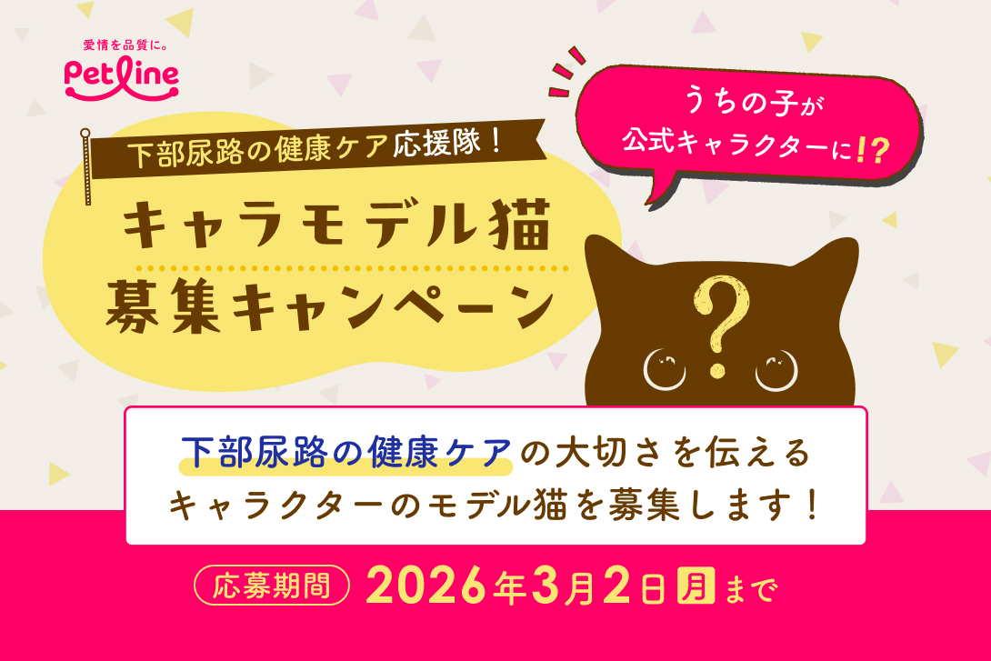 下部尿路の健康ケア応援隊!キャラモデル猫 募集キャンペーン開催!